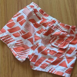 Orange and White Patterned Shorts